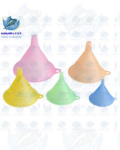 5pc Coloured Nesting Funnel Set With Hanging / Storage Hooks