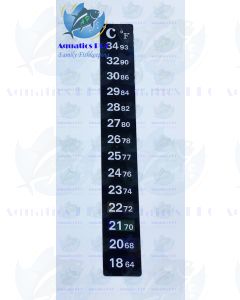 Aquarium External Temperature Label / Sticker - Degrees C and F - Easy Read