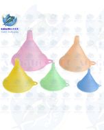5pc Coloured Nesting Funnel Set With Hanging / Storage Hooks